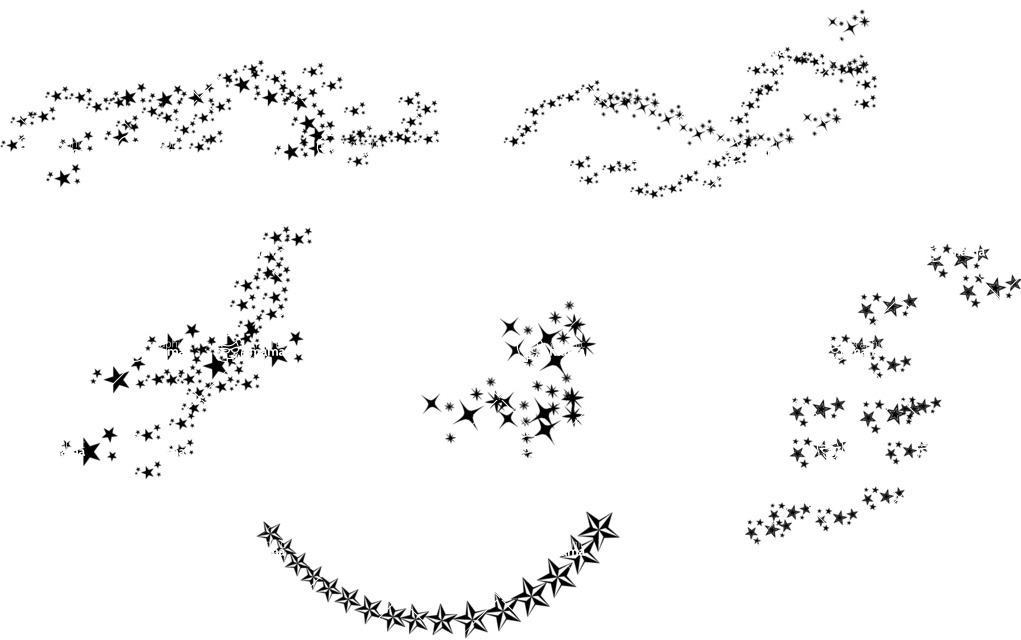 Vector silhouettes - Vector Star Silhouette Brushes